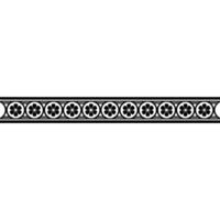 Floral Border Element - Minimalist Black on White. vector