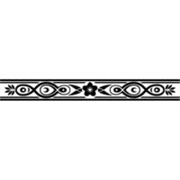 Decorative Floral Border, Black White , Elegant Element. vector