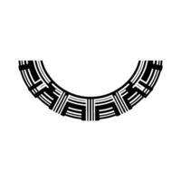 Abstract Geometric Arc in Black and White. vector