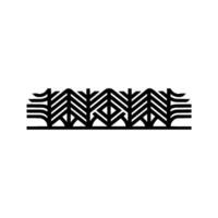 Minimalist Abstract Border , Geometric Elements, Black on White. vector
