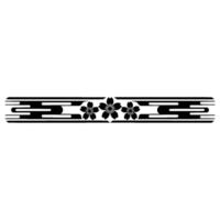 Japanese Cherry Blossom Border Element in Minimalist. vector