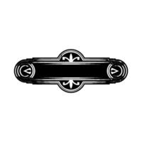 Art Deco Emblem Template, Black and Silver, Minimalist. vector