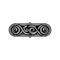Celtic Knotwork Ornament in Black, White, and Gold on White Background. vector