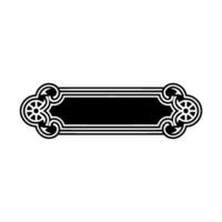 Elegant Decorative Banner with Ornamental , Black and Silver, Minimalist. vector