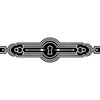 Art Deco Keyhole Emblem Minimalist , Geometric Elegance. vector