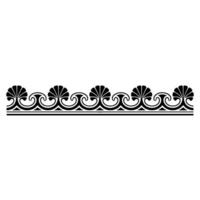 Greek Key Border, Decorative Black and White Element. vector