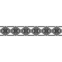 Geometric Floral Border , Minimalist , Decorative Elements. vector