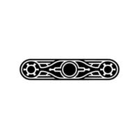Minimalist Abstract Emblem Geometric Black and White Decorative Element. vector
