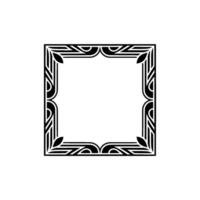 Art Deco Square Frame on Gradient Background - Elegant, Modern. vector