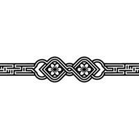 Elegant Ornamental Border, Black White Floral Motif on Gradient Background. vector