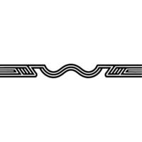 Abstract Linear Border Element Wavy Segmented Geometric. vector