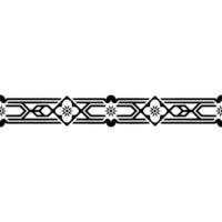 Geometric Black Border Ornament on Gradient Background. vector