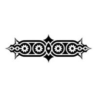 Geometric Ornament, Black and White, Decorative Border. vector