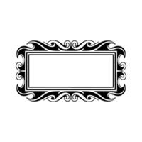 Elegant Ornate Frame with Swirls and Space for Text. vector