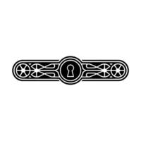 Elegant Keyhole Decorative Element in Art Deco Style. vector