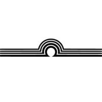 Minimalist Geometric Line with Arch, , Pattern, Black and White. vector