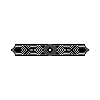 Geometric Black and White Banner Element.