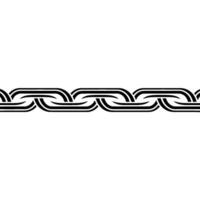 Minimalist Chain Pattern Border, Black and White , Element. vector