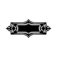 Black Silver Geometric Emblem, Elegant Element. vector