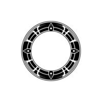 Geometric Ring Illustration Art Deco Circle, Simple Element. vector