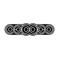 Geometric Black and White Circular Pattern on White Background. vector