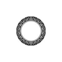 Geometric Greek Key Frame with Light Beams - Modern. vector