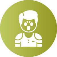 Surprise Gradient Green Circle Emotion Icon vector