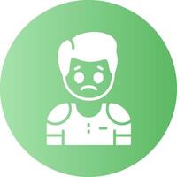Shame Circle Gradient Style Emotion Icon vector