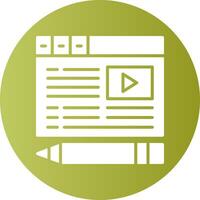 Content Circle Gradient Style Icon vector