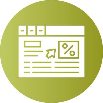 Click through rate Circle Gradient Style Icon vector