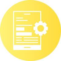 Mobile optimization Circle Gradient Style Icon vector