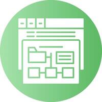 XML sitemap Circle Gradient Style Icon vector