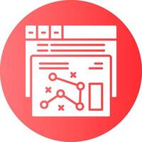 SEO strategy Circle Gradient Style Icon vector