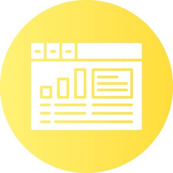 Google Analytics Circle Gradient Style Icon vector