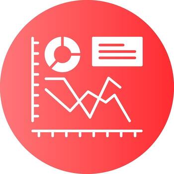 línea gráfico circulo degradado estilo icono vector