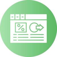 Bounce rate Circle Gradient Style Icon vector