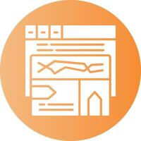 Tag manager Circle Gradient Style Icon vector