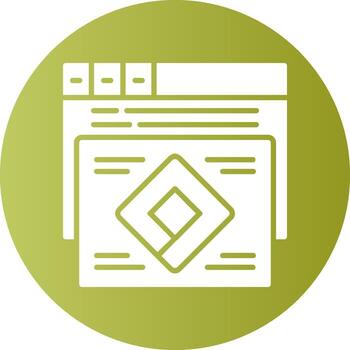 Attribution modeling Circle Gradient Style Icon vector