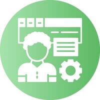 Link outreach Circle Gradient Style Icon vector