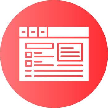 Schema markup Circle Gradient Style Icon vector