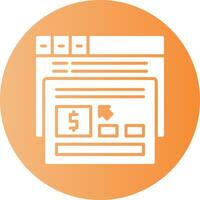 ROI Circle Gradient Style Icon vector