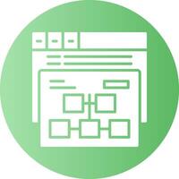 Sitemap Circle Gradient Style Icon vector