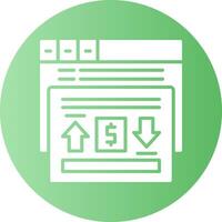 Cost per click Circle Gradient Style Icon vector