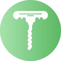 Corkscrew Solid Gradient Circle Icon vector