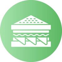 Sandwich Circle Gradient Style Icon vector