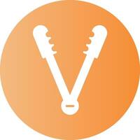 Tongs Circle Gradient Style Icon vector