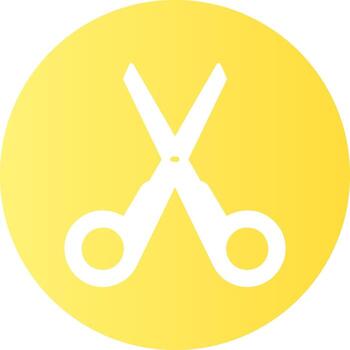 Scissors Solid Gradient Circle Icon vector