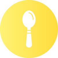 Spoon Solid Gradient Circle Icon vector