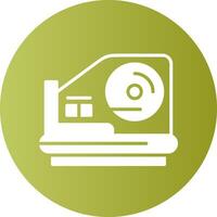 Slicer Solid Gradient Circle Icon Design vector