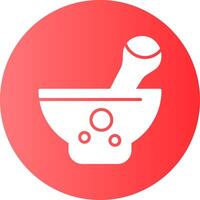 Pestle Circle Gradient Style Icon vector